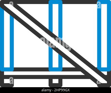 Listello in legno per prodotti fragili Illustrazione Vettoriale
