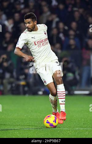 Salerno, Italia. 19th Feb 2022. Milan's Forward Junior Messias in azione durante US Salernitana vs AC Milan, italian soccer Series A match in Salerno, Italy, February 19 2022 Credit: Independent Photo Agency/Alamy Live News Foto Stock