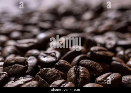 Dettaglio di caffè torrefatto in grani Foto Stock