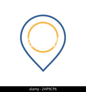 Icona mappa PIN. Puntatore della mappa. Marcatori mappa Illustrazione Vettoriale