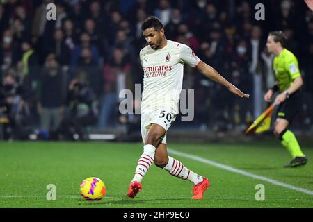 Stadio Arechi, Salerno, Italia, 19 febbraio 2022, Milan's Forward Junior Messias in azione durante US Salernitana vs AC Milan - italian soccer Series A match Foto Stock