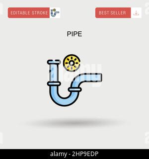 Icona vettore pipe semplice. Illustrazione Vettoriale