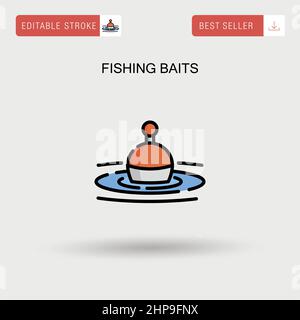 Pesca esche semplice vettore icona. Illustrazione Vettoriale