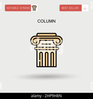 Icona vettore semplice a colonna. Illustrazione Vettoriale