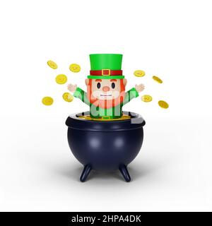 3d rendering del personaggio concetto del giorno di san patrizio Foto Stock