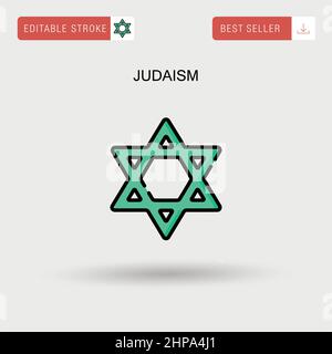 Icona vettoriale semplice del giudaismo. Illustrazione Vettoriale