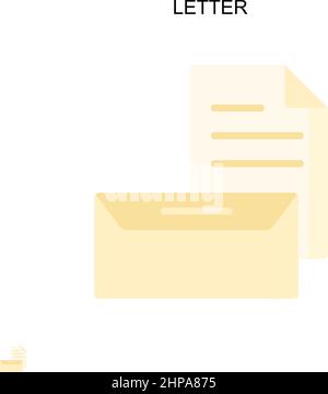 Icona vettoriale lettera semplice. Modello di disegno del simbolo di illustrazione per l'elemento dell'interfaccia utente mobile Web. Illustrazione Vettoriale