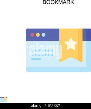 Icona Segnalibro vettore semplice. Modello di disegno del simbolo di illustrazione per l'elemento dell'interfaccia utente mobile Web. Illustrazione Vettoriale
