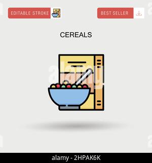 Cereali semplice icona vettoriale. Illustrazione Vettoriale