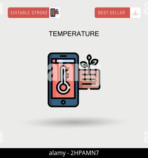 Icona vettore semplice temperatura. Illustrazione Vettoriale