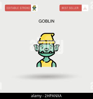 Icona vettore Goblin semplice. Illustrazione Vettoriale