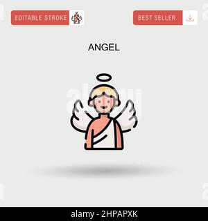 Angel icona vettore semplice. Illustrazione Vettoriale