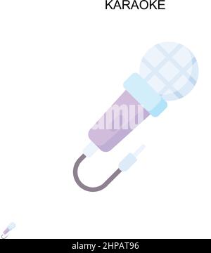 Karaoke semplice icona vettoriale. Modello di disegno del simbolo di illustrazione per l'elemento dell'interfaccia utente mobile Web. Illustrazione Vettoriale