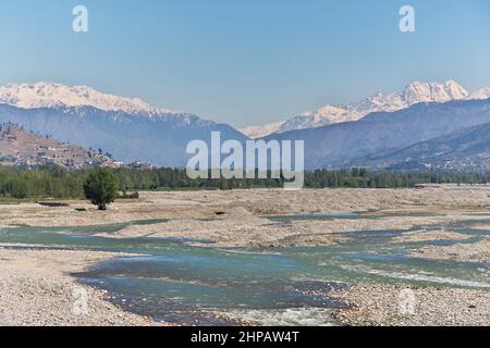 Fiume SWAT in Himalaya, Pakistan Foto Stock
