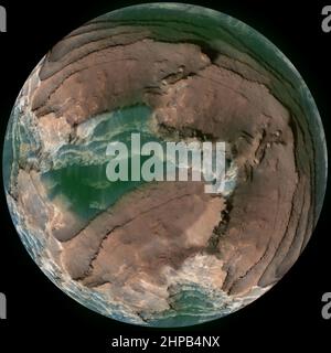 Pianeta Luna Grafica Scienece Fiction sfondo spazio Baviera Foto Stock