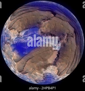 Pianeta Luna Grafica Scienece Fiction sfondo spazio Baviera Foto Stock