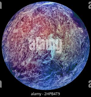 Pianeta Luna Grafica Scienece Fiction sfondo spazio Baviera Foto Stock