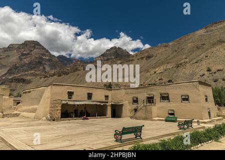 Antico monastero di Tabo nella Valle di Spiti, Himachal Pradesh, India Foto Stock