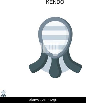 Kendo semplice vettore icona. Modello di disegno del simbolo di illustrazione per l'elemento dell'interfaccia utente mobile Web. Illustrazione Vettoriale
