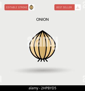 ONION semplice icona vettoriale. Illustrazione Vettoriale