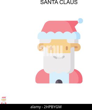 Babbo natale semplice icona vettoriale. Modello di disegno del simbolo di illustrazione per l'elemento dell'interfaccia utente mobile Web. Illustrazione Vettoriale