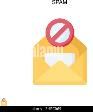 Spam semplice icona vettoriale. Modello di disegno del simbolo di illustrazione per l'elemento dell'interfaccia utente mobile Web. Illustrazione Vettoriale