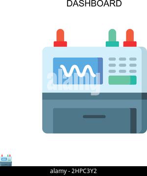 Icona vettore semplice dashboard. Modello di disegno del simbolo di illustrazione per l'elemento dell'interfaccia utente mobile Web. Illustrazione Vettoriale