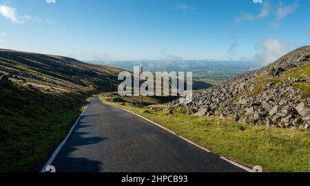 La strada per Great Dun cadde nell'Eden Valley, Cumbria, Inghilterra, Regno Unito Foto Stock