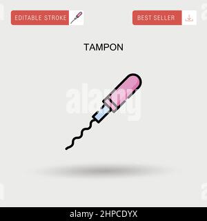 Icona vettore semplice Tampon. Illustrazione Vettoriale