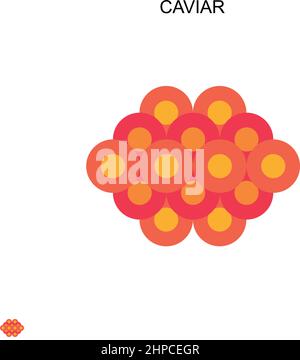 Icona vettore semplice caviale. Modello di disegno del simbolo di illustrazione per l'elemento dell'interfaccia utente mobile Web. Illustrazione Vettoriale
