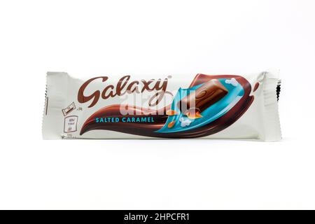 Galaxy Salted Caramel Chocolate Bar Foto Stock