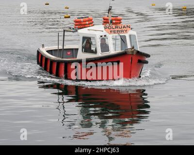 Traghetto passeggeri Polruan proveniente da Fowey, Cornovaglia, Regno Unito Foto Stock