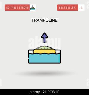 Icona vettore semplice trampolino. Illustrazione Vettoriale