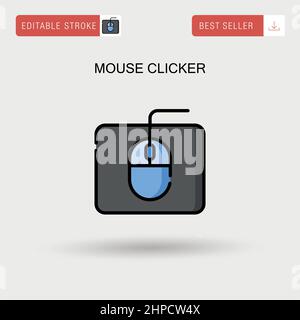 Mouse clicker semplice icona vettoriale. Illustrazione Vettoriale