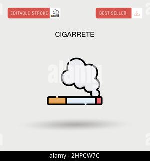 Icona vettore semplice Cigarrete. Illustrazione Vettoriale