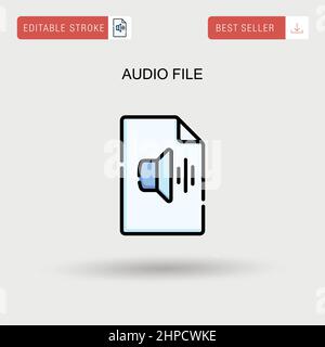 File audio icona vettore semplice. Illustrazione Vettoriale