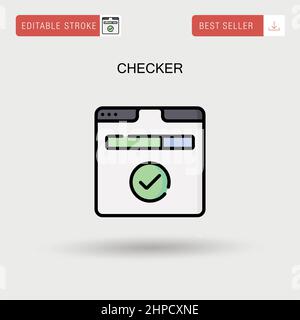 Icona vettore semplice Checker. Illustrazione Vettoriale