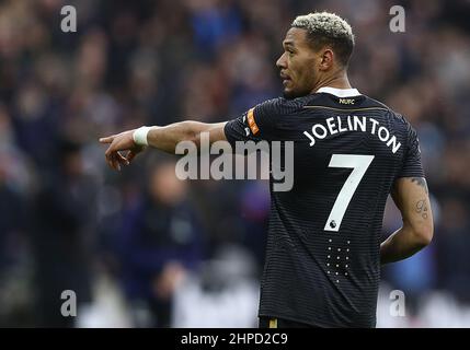 Londra, Inghilterra, 19th febbraio 2022. Joelinton di Newcastle United durante la partita della Premier League al London Stadium di Londra. Il credito d'immagine dovrebbe leggere: Paul Terry / Sportimage Foto Stock