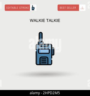 Icona vettoriale walkie talkie semplice. Illustrazione Vettoriale