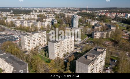 Case sovietiche di alloggiamento sociale a Vilnius Lituania Foto Stock