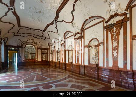 Interno della Galleria di marmo nel Palazzo del Belvedere inferiore, Vienna Foto Stock