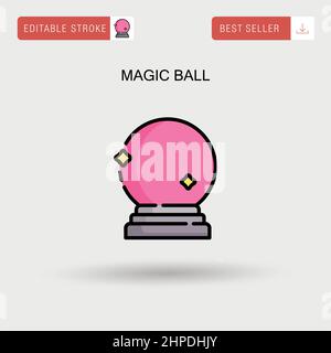 Magic ball semplice icona vettoriale. Illustrazione Vettoriale
