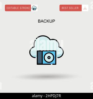 Icona vettore semplice di backup. Illustrazione Vettoriale