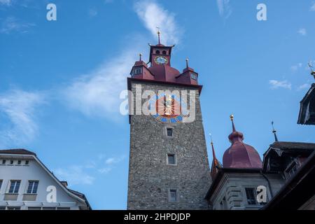 Torre del Municipio - Lucerna, Svizzera Foto Stock