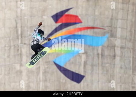 Courtney Rummel (USA), 14 FEBBRAIO 2022 - Snowboarding : Qualifiche di Big Air delle donne durante i Giochi Olimpici invernali di Pechino 2022 a Big Air Sho Foto Stock