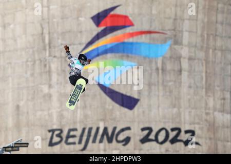 Courtney Rummel (USA), 14 FEBBRAIO 2022 - Snowboarding : Qualifiche di Big Air delle donne durante i Giochi Olimpici invernali di Pechino 2022 a Big Air Sho Foto Stock