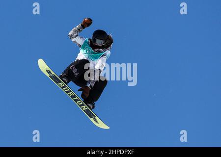 Courtney Rummel (USA), 14 FEBBRAIO 2022 - Snowboarding : Qualifiche di Big Air delle donne durante i Giochi Olimpici invernali di Pechino 2022 a Big Air Sho Foto Stock