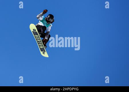 Courtney Rummel (USA), 14 FEBBRAIO 2022 - Snowboarding : Qualifiche di Big Air delle donne durante i Giochi Olimpici invernali di Pechino 2022 a Big Air Sho Foto Stock