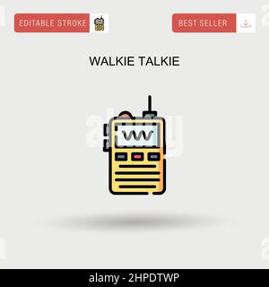 Icona vettoriale walkie talkie semplice. Illustrazione Vettoriale