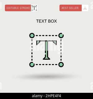Casella di testo icona vettore semplice. Illustrazione Vettoriale